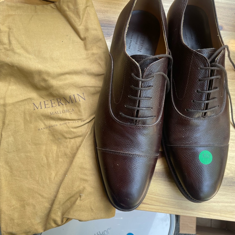 Meermin Brown Leather Oxford Shoes
